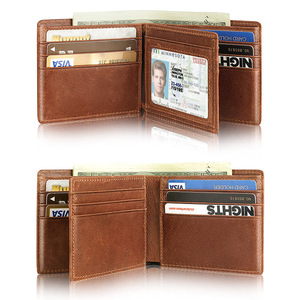 Men's Genuine Leather Tri-fold <b>Wallet</b> With <b>RFID</b> <b>Blocking</b> And AirTag Slot For Everyday Use - Product Image 5
