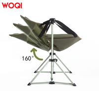 WOQI-Chaise berçante pliante en acier ultra légère et portable avec barres parallèles, chaise de camping pliable pour l'extérieur