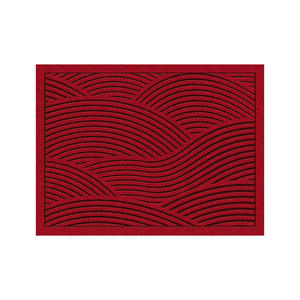 Tapis de porte Vast Waves rectangulaire antidérapant en fibre de polyester à motif abstrait, tapis d'entrée résistant aux taches pour la maison - Product Image 1