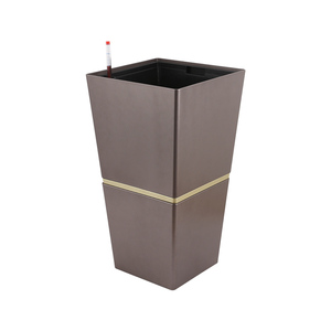 Hotel home floor vertical decor Large square plastic flower pots glazed planter hydroponics pots
