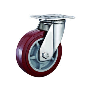 Fonte de Fábrica 260/290/340/400KG 4/5/6/8IN Heavy Duty 304 Aço Inoxidável PU Poliuretano Rodízios - Product Image 2