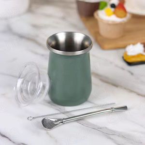 2025 al por mayor logotipo <span class=keywords><strong>personalizado</strong></span> de acero inoxidable Yerba <span class=keywords><strong>Mate</strong></span> taza de té vaso con pajita - Product Image 4