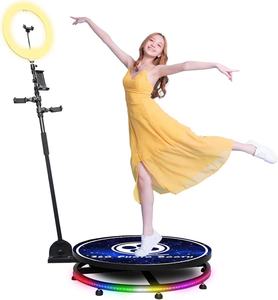 360 Machine de cabine <span class=keywords><strong>Photo</strong></span> 50cm pour les fêtes avec anneau lumineux 1 personne contrôle par application cabine automatique plate-forme rotative Spinner - Product Image 1