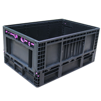 Joignez la boîte pliable en plastique, boîte de rangement d'entrepôt, boîte de rotation empilable Mobile avec couvercle