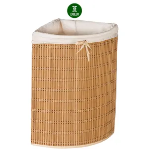 Bambus Wicker Eckkorb, Bambus Wäsche korb Korb