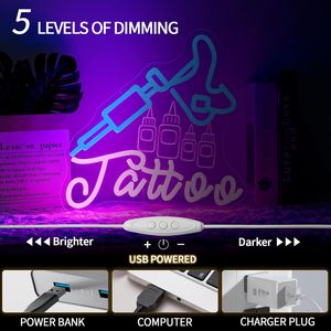 Tattoo neon LED indoor hanging ambient light shop window <b>sign</b> street indicator wall decoration light luminous <b>sign</b> custom 5V 12V - Product Image 4