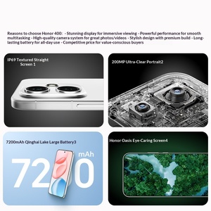 Smartphone HON0R/Glory 400 Pro Original, Qualcomm Octa Core, Cámara de Retrato Ultra Clara, 7200mAh, 120Hz, Pantalla <span class=keywords><strong>Plana</strong></span> Texturizada, <span class=keywords><strong>5G</strong></span>, Español - Product Image 4