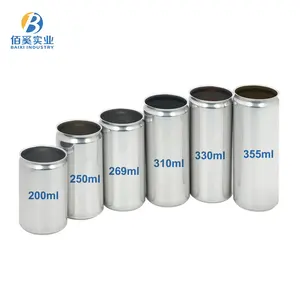 Aluminum sleek cans 250ml 330ml 355ml beverage cans