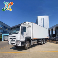 Camion frigorifique d'occasion Sinotruck Howo 6x4 diesel pour le transport de viande, camionnette frigorifique à vendre