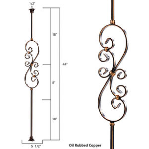 מודרני מברזל מברזל קישוטי מרפסת ברזל פופולרי עיצוב נירוסטה צבע שחור - Product Image 2