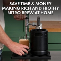 64oz Nitro Cold Brew Cafetière Home Keg avec système de gaz d'azote en acier inoxydable Kit distributeur de café