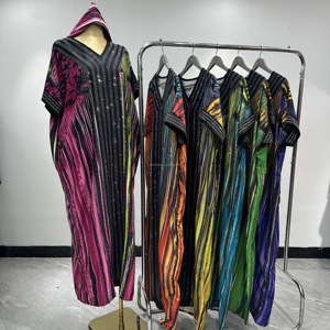 <span class=keywords><strong>Robe</strong></span> BOUBOU à imprimé ethnique et franges, col en V, style décontracté, nouvelle collection été 2026, vente directe d'usine, prix de gros - Product Image 3