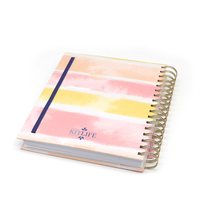 Cahier de planification budgétaire à spirale A5 personnalisé 100 pages à couverture rigide avec bloc-notes de suivi des dépenses intérieures