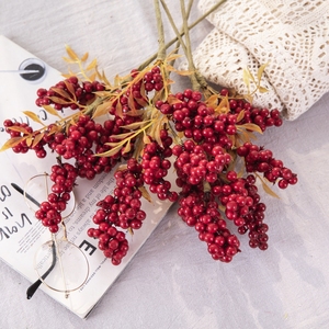 GF15966 Matériau mousse Branche artificielle Décoration de Noël Red <span class=keywords><strong>Berry</strong></span> Pick/Spray - Product Image 4