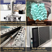 Machine à crème glacée molle automatique avec pasteurisation combinée et pré-refroidissement, grande capacité, pour Açaï congelé