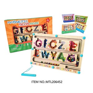 Bébé apprentissage lettre correspondant Ggame Montessori perle <span class=keywords><strong>Alphabet</strong></span> <span class=keywords><strong>labyrinthe</strong></span> jouet enfants jouets en bois - Product Image 6
