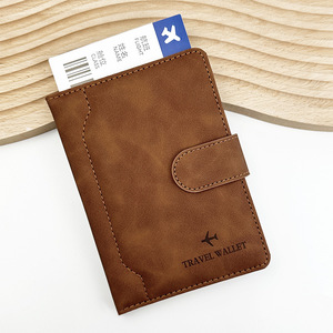Étui de Passeport Personnalisé en Cuir PU avec Logo, Porte-Passeport de Voyage, Ensemble d'Étiquettes de Bagage, Étui Protecteur avec Fermoirs, Blocage RFID, Étanche, Court - Product Image 5