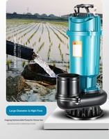 Pompe submersible de découpe des eaux usées haute pression en acier inoxydable 370W 1,5 pouce 8m OEM personnalisable 2 CV avec lame de découpe externe pour