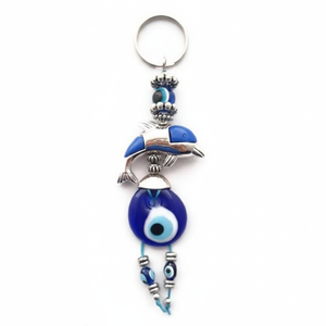GLASS EVIL EYES KEYCHAIN 5 X 17 cm Unique Glass <b>Key</b> <b>Chains</b> - Product Image 2