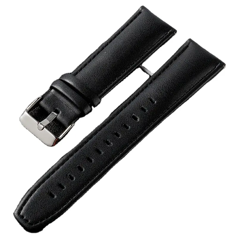 Factory direct sale suitable genuine leather strap for huawei gt samsung 22mm business men's strap watch accessories