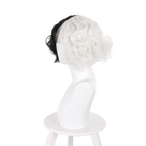 Peluca <span class=keywords><strong>Cruella</strong></span> Deville <span class=keywords><strong>Cruella</strong></span> <span class=keywords><strong>De</strong></span> <span class=keywords><strong>Vil</strong></span> Mitad Negro Mitad Blanco Peluca <span class=keywords><strong>De</strong></span> Halloween Comercio Exterior - Product Image 2