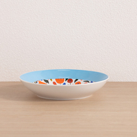 Service de table en céramique 20 pièces, motif chat de dessin animé et floral, assiettes et bols colorés pour la maison, restaurant, vente en gros, logo personnalisé
