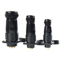 SA12/16 prise d'aviation étanche mâle femelle amarrage quatre trous connecteur de prise carrée verrouillage rapide Push Contact en cuivre pour FPC