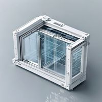 Fenêtre coulissante en aluminium noir avec moustiquaire en acier inoxydable, fenêtre coulissante pour balcon, porte de patio