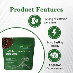 Goma de mascar energética con cafeína, la más vendida, con proteínas que mejoran la cognición y son una excelente alternativa a las bebidas energéticas, suplemento dietético. - Product Image 6