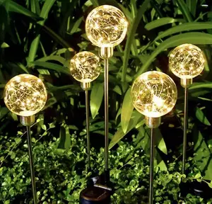Led ngoài trời năng lượng mặt trời 1.2V 600 mAh dây đồng bóng đèn có thể được sử dụng cho vườn lễ hội trang trí đám cưới Đèn sân vườn