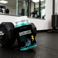 Gummies Énergisantes Sans Sucre ODM/OEM, Complément Énergétique Pré-Entraînement, Gummies Véganes à la Créatine et aux Électrolytes