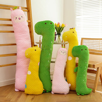 Oreillers en peluche longs super doux avec polaire bulle de haricot pour réconforter les enfants endormis alpaga dinosaure girafe animal en peluche