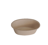 Groothandel 200ml ovale witte wegwerp bioafbreekbare suikerriet bagasse schaal met deksel voor ijs, yoghurt en fruit