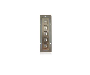 5 keys IP67 illuminated usb metal numeric function keypad