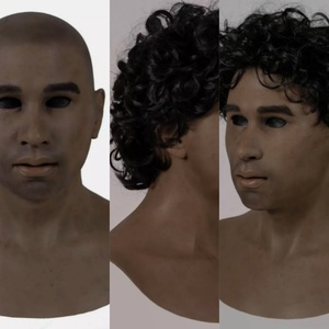 Masque de tête en silicone réaliste pour homme noir <span class=keywords><strong>africain</strong></span>, pour accessoires de cinéma et de té<span class=keywords><strong>l</strong></span>évision, doux, réutilisable, fait main - Product Image 4