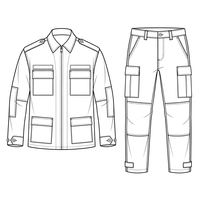 Uniforme tactique BDU personnalisé KMS, vente en gros OEM, uniforme de camouflage professionnel multicolore pour l'extérieur