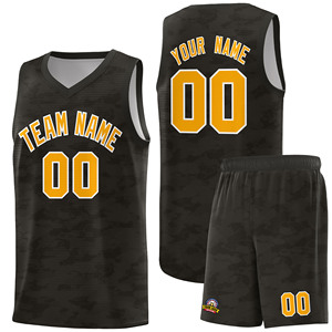 Uniformes en gros ensembles de maillots de survêtement vêtements de sport respirants à séchage rapide commande en gros équipe de basket-ball de conception camouflage personnalisée - Product Image 2