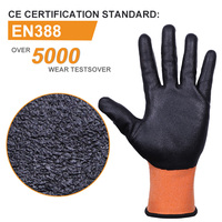 Guantes de Seguridad Recubiertos de Nitrilo MicroFoam XINGYU, Guantes Industriales Flexibles de Nailon y Spandex de Calibre 15, Guantes de Trabajo Micro-Foam para el Hogar