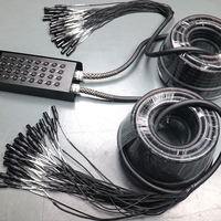 Câble audio multipaire 32 canaux avec boîtier de scène, câble XLR multiconducteurs pour sonorisation en direct, applications studio et concert