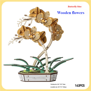 Rompecabezas 3D de Madera con Diseño de Flor, Kit para Adultos, Modelo Floral DIY, <50 Piezas, Ensamblaje en Media Hora, Rompecabezas de 2 Estrellas, Manualidad para el Hogar - Product Image 3