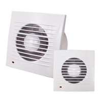 Ventilateur d'extraction électrique pour salle de bain en plastique, étanche, avec volet automatique, prix usine