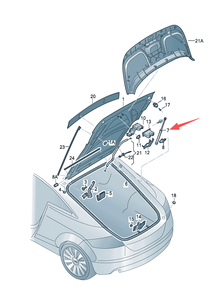 Convient aux modèles <span class=keywords><strong>Audi</strong></span> <span class=keywords><strong>TT</strong></span> TTS 2006-2014, jambe de force de support de coffre L/R 8J8 827 552 A 8J8827552A, ventes directes d'usine - Product Image 6