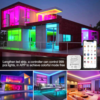 Lampu Strip LED COB RGB Addressable Premium Gouly DC12V Fleksibel, Pita Lampu dengan CRI 90 Tinggi untuk Dekorasi Arsitektur Profesional