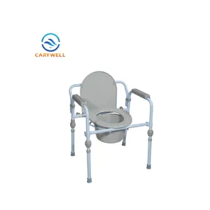 Drive Medical 3 in 1 Patient Toilet Chair Foldable Commode Chair For Disabled