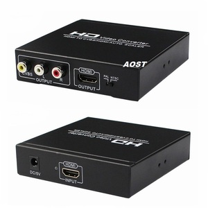 Adaptateur de convertisseur audio vidéo <span class=keywords><strong>HDMI</strong></span> <span class=keywords><strong>vers</strong></span> <span class=keywords><strong>HDMI</strong></span> et AV RCA CVBS Composite Out Support 1080P Auto Scaler Zoom in Out PAL NTSC - Product Image 1