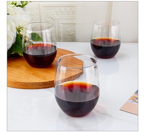 Copa de Vino de Plástico PET Reutilizable y Personalizada Sin Tallo al Por Mayor de Alta Calidad, 16oz con Forma de Huevo para Champaña - Product Image 4