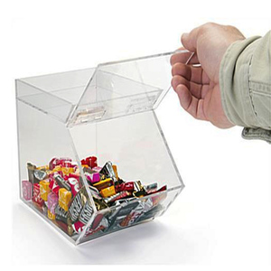 Rõ ràng Acrylic <span class=keywords><strong>Stackable</strong></span> kẹo <span class=keywords><strong>bin</strong></span> kẹo lưu trữ container Acrylic kẹo Dispenser với cửa bản lề - Product Image 4