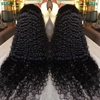 Cheveux humains indiens vierges en gros pour perruques frontales HD à dentelle transparente, ondulés, haute densité, cuticules alignées