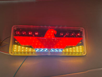 Feux de brouillard LED rectangulaires, feux de recul, clignotants LED pour camions, feux arrière de remorque 24V, feux arrière Eagle