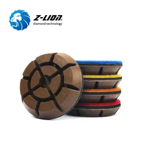 Z-LION金刚石金属填充树脂粘结过渡抛光垫，用于混凝土地板水磨石地板ZL-16KM